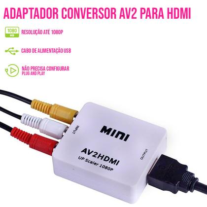 Imagem de Adaptador Conversor Digital AV2 para HDMI Televisão Notebook