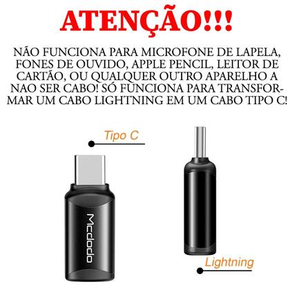 Imagem de Adaptador Conversor do Cabo Lightning Para Cabo Usb-C Tipo-C