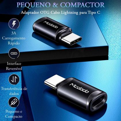 Imagem de Adaptador Conversor do Cabo Lightning Para Cabo Usb-C Tipo-C
