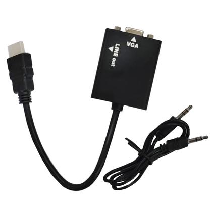 Imagem de Adaptador Conversor HDMI para VGA com Saída P2 de áudio co01