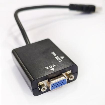 Imagem de Adaptador Conversor HDMI para VGA com Saída P2 de áudio co01