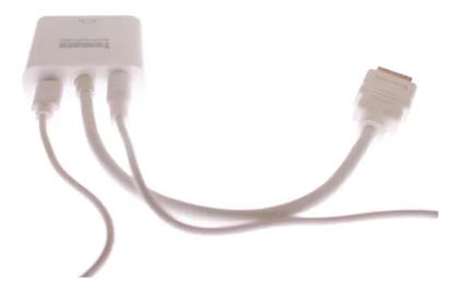 Imagem de Adaptador Conversor Hdmi Para Vga Saída De Áudio P2 - Branco