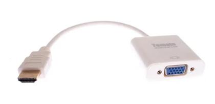 Imagem de Adaptador Conversor Hdmi Para Vga Saída De Áudio P2 - Branco