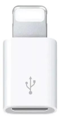 Imagem de Adaptador Conversor Micro Usb Para Lightning Compatível Com iPhone, Cor Branca
