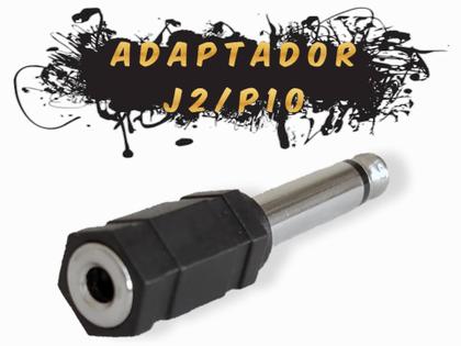 Imagem de Adaptador conversor plug p2/j2 p/ p10 mono cabo violão 10un