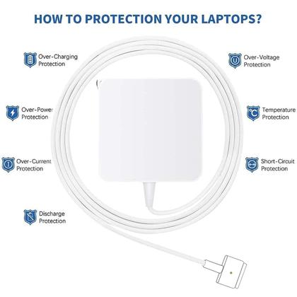 Imagem de Adaptador de alimentação carregador DODAUG 45W T para Mac Book Air de 11/13 polegadas