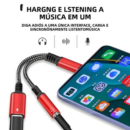 Imagem de Adaptador De Áudio USB-C Para Conector De Fone De Ouvido De 3,5mm Tipo C PD 60W Para iPhone 15 iPad