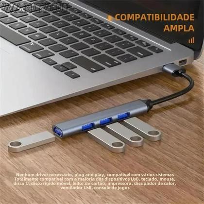 Imagem de Adaptador de Doca USB-C Multifuncional de Alta Velocidade para Celular e Computador