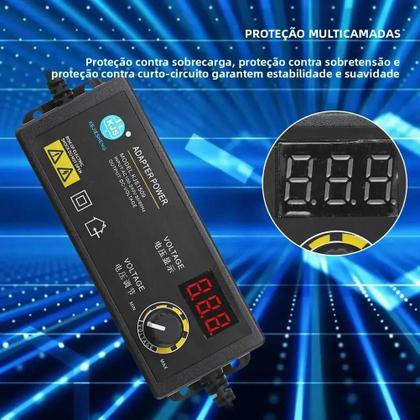 Imagem de Adaptador De Energia Ajustável 3-36V 60W Carregador Universal Dos EUA Para Jogadores De Jogos
