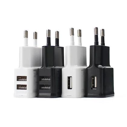 Imagem de Adaptador De Energia USB Universal 5V 2A Com Duas Portas Carregador AC DC Para iPhone Android