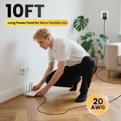 Imagem de Adaptador de fonte de alimentação OXZEEWEE listado pela UL 12V 2A 24W com cabo de 3 m