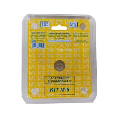Imagem de Adaptador de Furadeira Para Rebolo Escova M6 Milkit