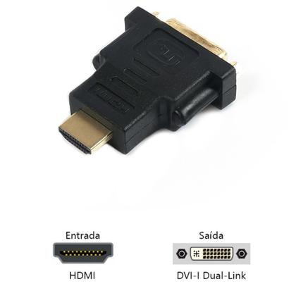 Imagem de Adaptador de HDMI para DVI Plus Cable - ADP-HDMIDVI10BK