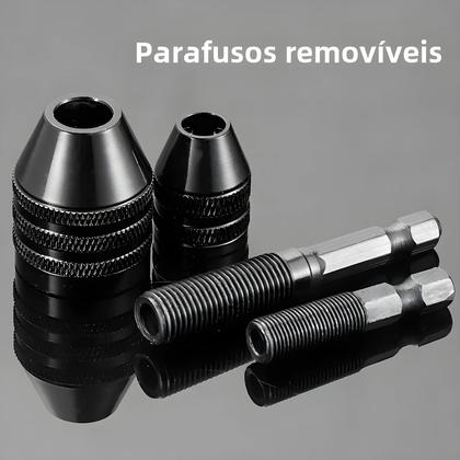 Imagem de Adaptador de Mandril de Broca Sem Chave - 1/4", 1/8" e 1/16" - Para Hastes Redondas