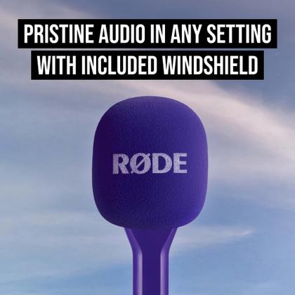 Imagem de Adaptador de Mano para Micrófono Rode Interview GO Morado