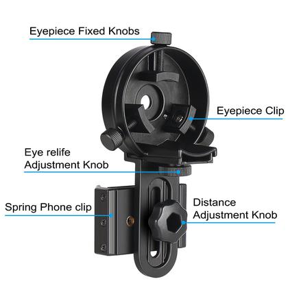 Imagem de Adaptador de mira de smartphone Celticbird para telescópios de observação