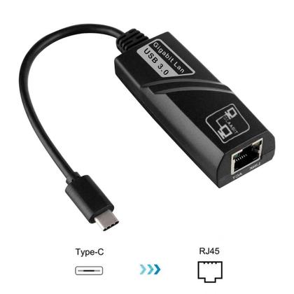 Imagem de Adaptador de rede lan , alta qualidade, usb 3.1 tipo c para rj45 100/1000mbps ethernet