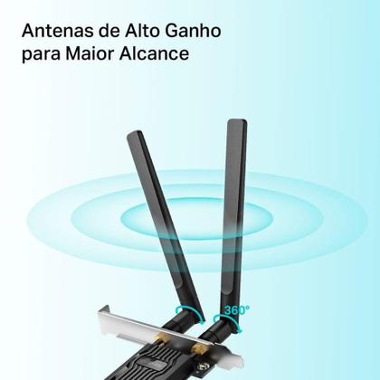 Imagem de Adaptador de Rede Tp-link Archer TX20E, Sem Fio, 1201Mbps, 2 Antenas, Preto - TPN0387