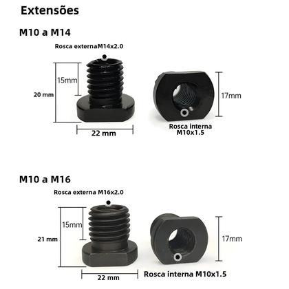 Imagem de Adaptador De Rosca M10 M14 M16 Para Esmerilhadeira, Conector De Conversão De Eixo Fêmea Para Macho