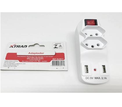 Imagem de Adaptador De Tomada 2 Usb 2.1A/ 2 Saídas Padrão Sl6017 Xtrad