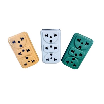 Imagem de Adaptador de Tomada Benjamin T Colorido Universal 3 Entradas 10A 20A para Casa e Comércio