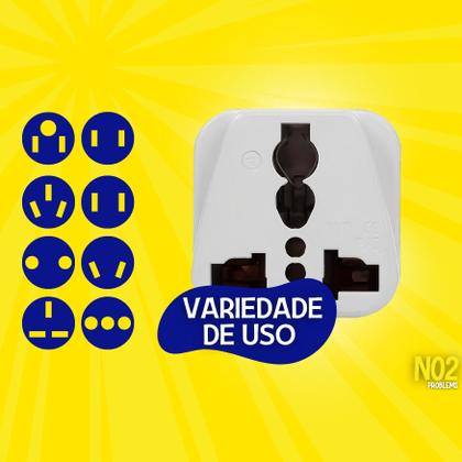 Imagem de Adaptador de Tomada Internacional Universal NO2Problems Viagem Multiplug 250V 10A