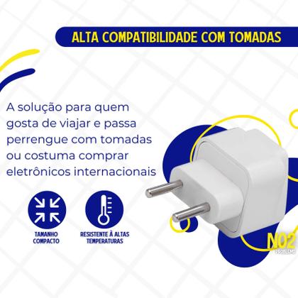Imagem de Adaptador de Tomada Internacional Universal NO2Problems Viagem Multiplug 250V 10A