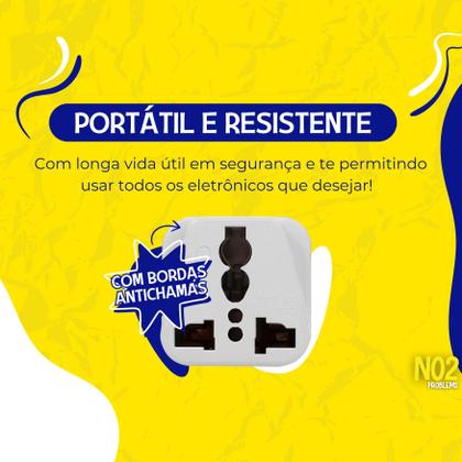 Imagem de Adaptador de Tomada Internacional Universal NO2Problems Viagem Multiplug 250V 10A