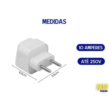 Imagem de Adaptador de Tomada Internacional Universal NO2Problems Viagem Multiplug 250V 10A