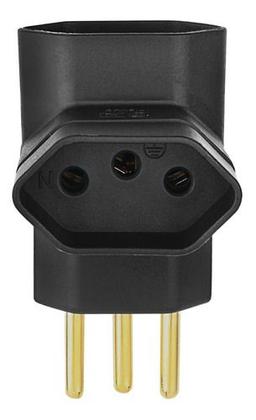 Imagem de Adaptador De Tomada T Benjamim 3 Pinos E 3 Saídas 10a 250v