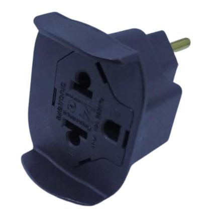 Imagem de Adaptador De Tomada Universal 2 Pinos +T 10A Bivolt Unitario