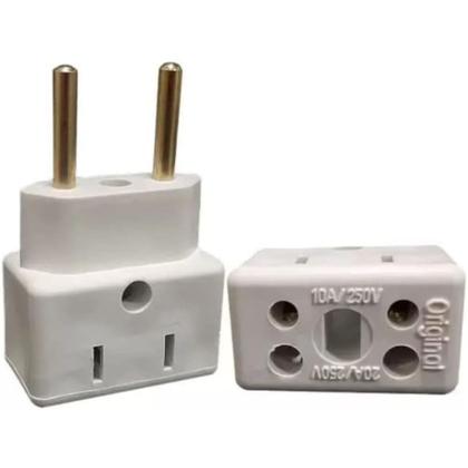 Imagem de Adaptador de Tomadas Bob Esponja Benjamin 10A 20A Plug Pino Grosso