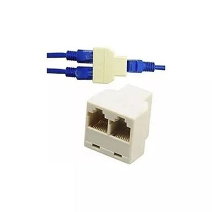 Imagem de Adaptador Divisor Rj45 Rede 1 Entrada 2 Saídas Computadores