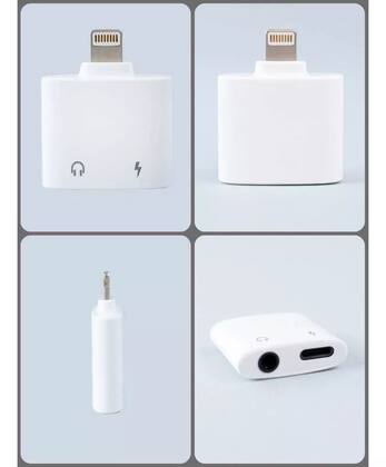 Imagem de Adaptador Duplo Lightning P2 Fone Carregador Para Celular