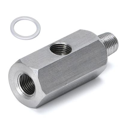 Imagem de Adaptador Em T De Aço Inoxidável Para Sensor De Pressão De Óleo 1/8'' BSPT Para 1/8 NPT, Medidor