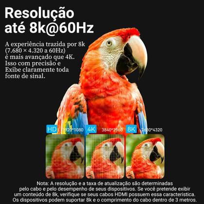 Imagem de Adaptador Emenda Femea Extensor Alongar Cabo Hdmi 8k Vention