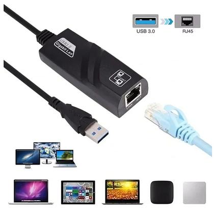 Imagem de Adaptador Ethernet Usb 3.0 Gigabit 10/100/1000 Compativel Pc Switch Ps5