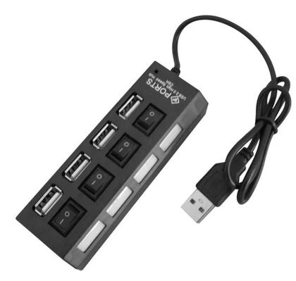 Imagem de Adaptador Expansor Régua Hub 4 Portas Usb 2.0 Pc Notebook