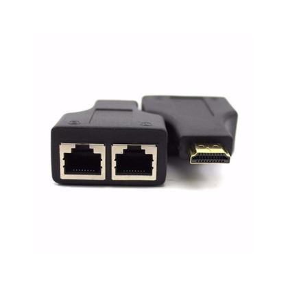 Imagem de Adaptador Extensor HDMI via Cabo de Rede RJ45 CAT5e/6 1080P 3D 30 Metros F3 - JC-EX-RJ45