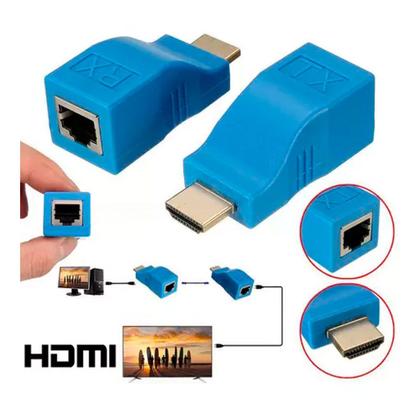 Imagem de Adaptador Extensor Hdmi via cabo Rj45 Até 30 Metros