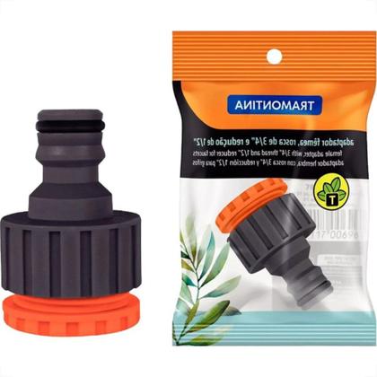Imagem de Adaptador Femea Para Mangueira Engate Rapido Tramontina 3/4'' X 1/2'' - 78502/000 - Kit C/12 Pecas