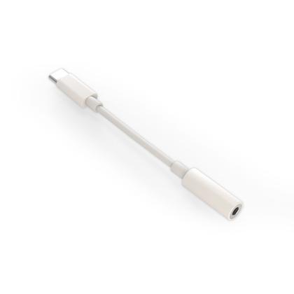 Imagem de Adaptador fone de ouvido Android Samsung Motorola Xiaomi USB-C para P2 3.5mm branco