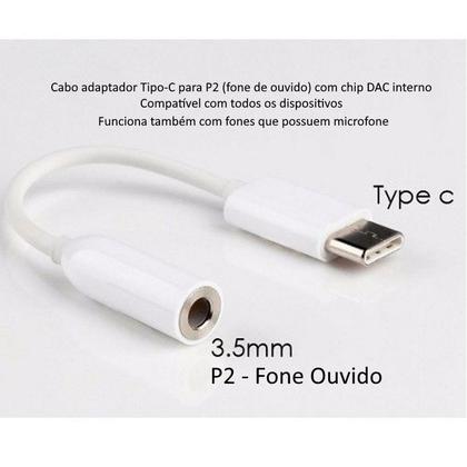 Imagem de Adaptador Fone de Ouvido para Tipo-C com Chip DAC Universal