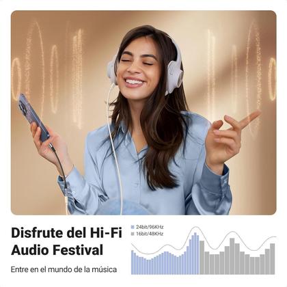 Imagem de Adaptador Fone De Ouvido Ugreen Usb C 3,5 Mm P2 Chip Dac