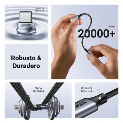 Imagem de Adaptador Fone De Ouvido Ugreen Usb C 3,5 Mm P2 Chip Dac