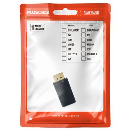 Imagem de Adaptador HDMI Fêmea x DisplayPort Macho, Plus Cable - ADP-103BK