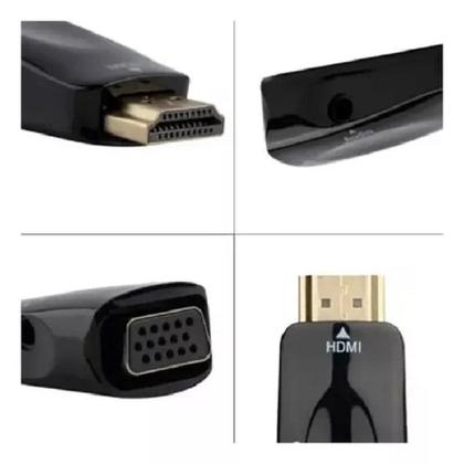Imagem de Adaptador Hdmi Para Vga 1080P Com Entrada P2 Kp-3469