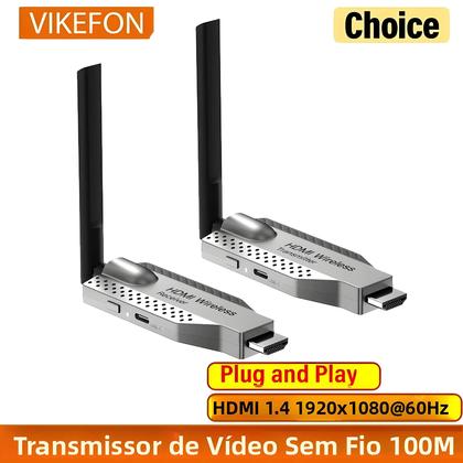 Imagem de Adaptador HDMI Sem Fio 1080P 5G Transmissor Receptor Para TV Box Monitor PC Extensor De Vídeo E