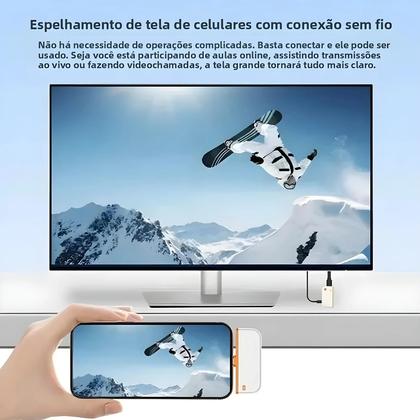 Imagem de Adaptador HDMI Sem Fio 1080P Com Alcance De 50M, Dongle Tipo C Para TV, Receptor Extensor De Display