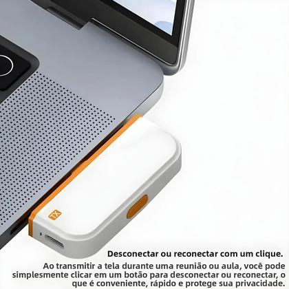 Imagem de Adaptador HDMI Sem Fio 1080P Com Alcance De 50M, Dongle Tipo C Para TV, Receptor Extensor De Display